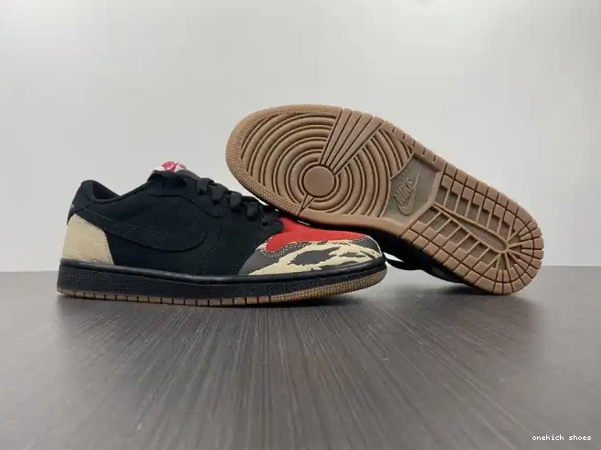 Rep Onekick Air Low 1 SoleFly x Carnivore Jordan DN3400-001 0404